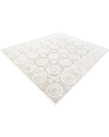 Serenity 8' 11" X 10' 6" Hand Knotted Wool Rug 8' 11" X 10' 6" (272 X 320) / Brown / Wool