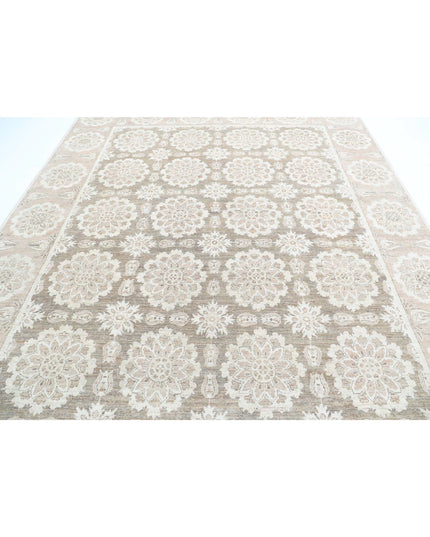 Serenity 8' 11" X 10' 6" Hand Knotted Wool Rug 8' 11" X 10' 6" (272 X 320) / Brown / Wool