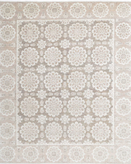 Serenity 8' 11" X 10' 6" Hand Knotted Wool Rug 8' 11" X 10' 6" (272 X 320) / Brown / Wool