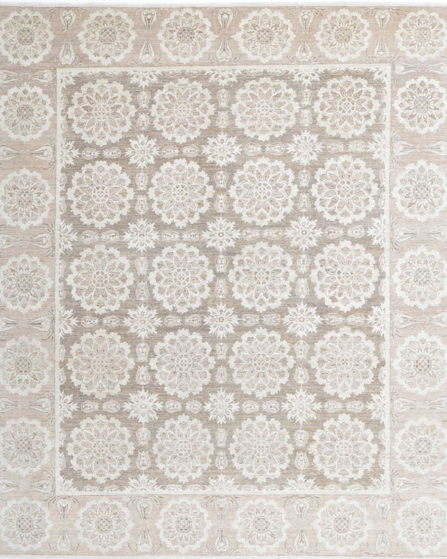 Serenity 8' 11" X 10' 6" Hand Knotted Wool Rug 8' 11" X 10' 6" (272 X 320) / Brown / Wool