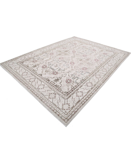 Serenity 8' 0" X 10' 9" Hand Knotted Wool Rug 8' 0" X 10' 9" (244 X 328) / Ivory / Wool