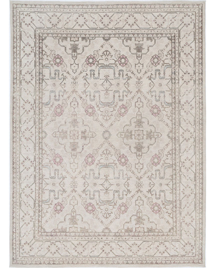 Serenity 8' 0" X 10' 9" Hand Knotted Wool Rug 8' 0" X 10' 9" (244 X 328) / Ivory / Wool