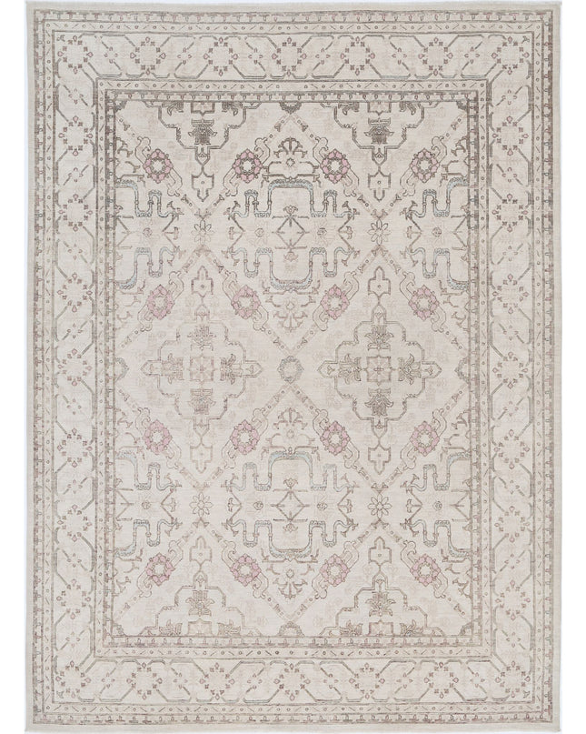 Serenity 8' 0" X 10' 9" Hand Knotted Wool Rug 8' 0" X 10' 9" (244 X 328) / Ivory / Wool