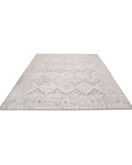 Serenity 8' 0" X 9' 1" Hand Knotted Wool Rug 8' 0" X 9' 1" (244 X 277) / Brown / Wool