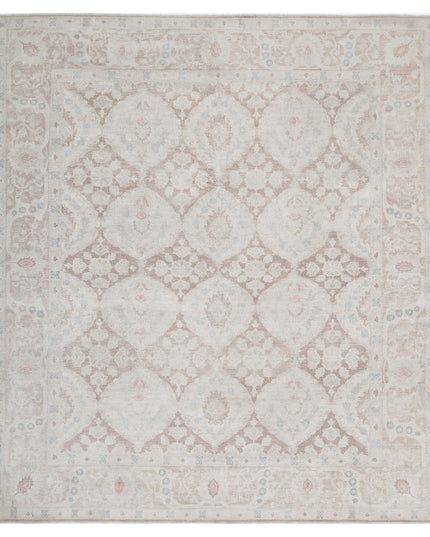 Serenity 8' 0" X 9' 1" Hand Knotted Wool Rug 8' 0" X 9' 1" (244 X 277) / Brown / Wool
