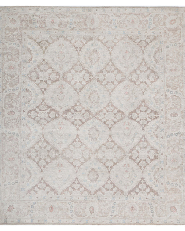 Serenity 8' 0" X 9' 1" Hand Knotted Wool Rug 8' 0" X 9' 1" (244 X 277) / Brown / Wool