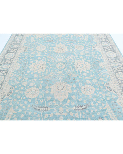 Serenity 7' 11" X 9' 7" Hand Knotted Wool Rug 7' 11" X 9' 7" (241 X 292) / Blue / Wool