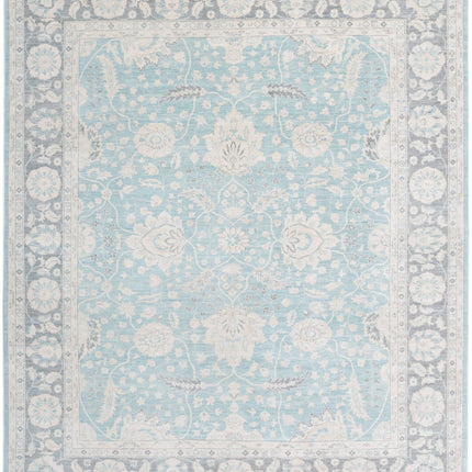 Serenity 7' 11" X 9' 7" Hand Knotted Wool Rug 7' 11" X 9' 7" (241 X 292) / Blue / Wool