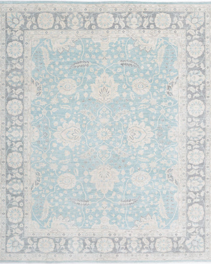 Serenity 7' 11" X 9' 7" Hand Knotted Wool Rug 7' 11" X 9' 7" (241 X 292) / Blue / Wool