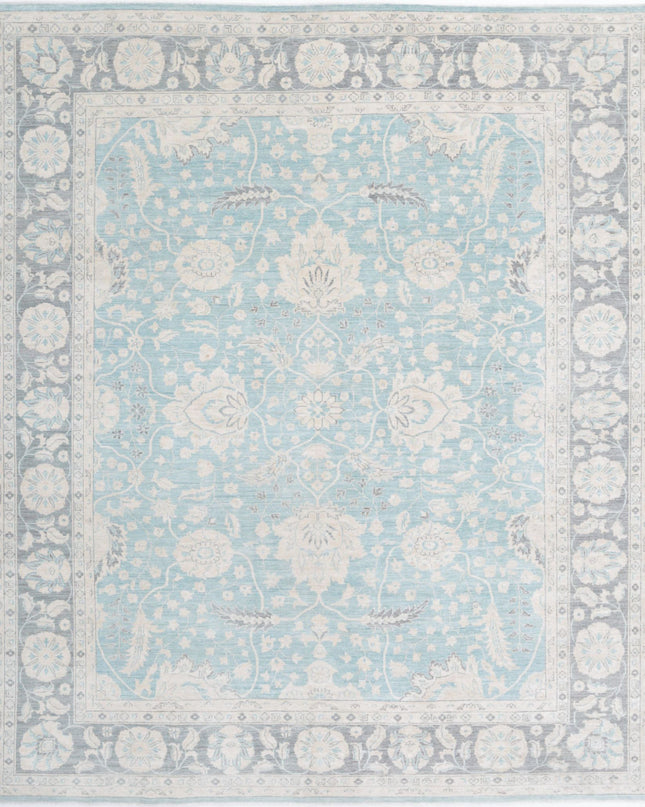 Serenity 7' 11" X 9' 7" Hand Knotted Wool Rug 7' 11" X 9' 7" (241 X 292) / Blue / Wool