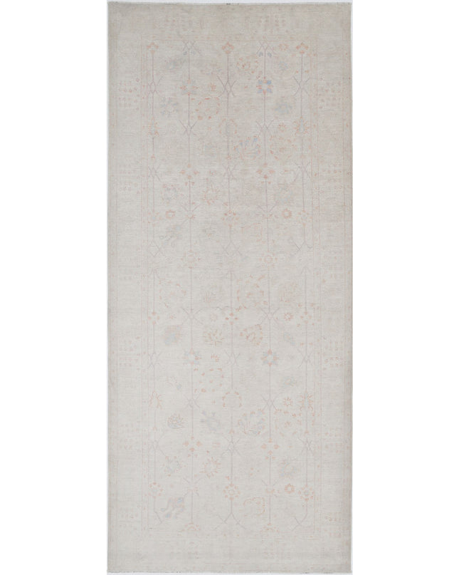 Serenity 5' 11" X 14' 2" Hand Knotted Wool Rug 5' 11" X 14' 2" (180 X 432) / Ivory / Wool
