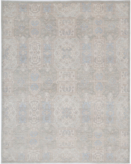 Serenity 7' 8" X 9' 8" Hand Knotted Wool Rug 7' 8" X 9' 8" (234 X 295) / Green / Wool
