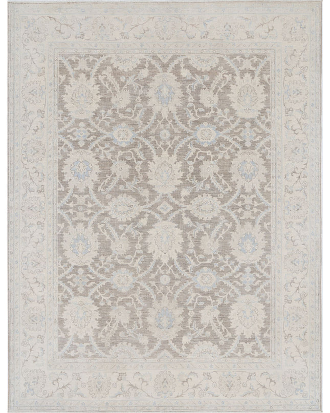 Serenity 7' 7" X 9' 9" Hand Knotted Wool Rug 7' 7" X 9' 9" (231 X 297) / Brown / Wool