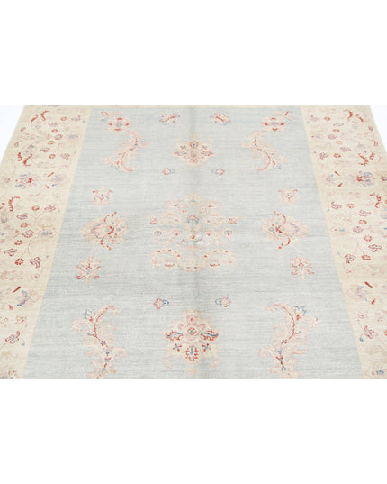 Serenity 5' 2" X 6' 9" Hand Knotted Wool Rug 5' 2" X 6' 9" (158 X 206) / Blue / Wool