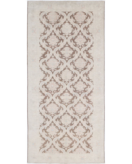 Serenity 4' 9" X 10' 9" Hand Knotted Wool Rug 4' 9" X 10' 9" (145 X 328) / Brown / Wool