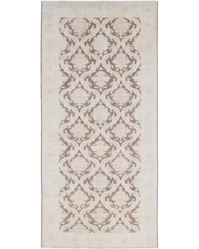 Serenity 4' 9" X 10' 9" Hand Knotted Wool Rug 4' 9" X 10' 9" (145 X 328) / Brown / Wool