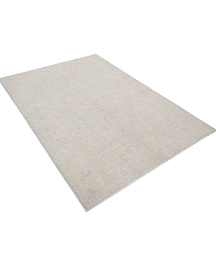 Serenity 4' 10" X 6' 10" Hand Knotted Wool Rug 4' 10" X 6' 10" (147 X 208) / Ivory / Wool