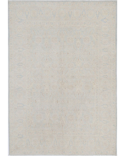 Serenity 4' 10" X 6' 10" Hand Knotted Wool Rug 4' 10" X 6' 10" (147 X 208) / Ivory / Wool