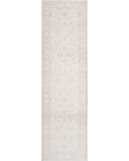 Serenity 3' 5" X 12' 8" Hand Knotted Wool Rug 3' 5" X 12' 8" (104 X 386) / Ivory / Wool