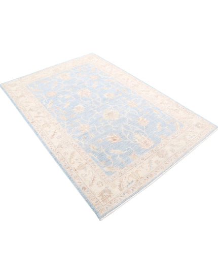 Serenity 4' 9" X 6' 11" Hand Knotted Wool Rug 4' 9" X 6' 11" (145 X 211) / Blue / Wool