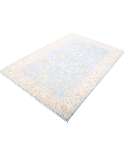 Serenity 4' 9" X 6' 11" Hand Knotted Wool Rug 4' 9" X 6' 11" (145 X 211) / Blue / Wool