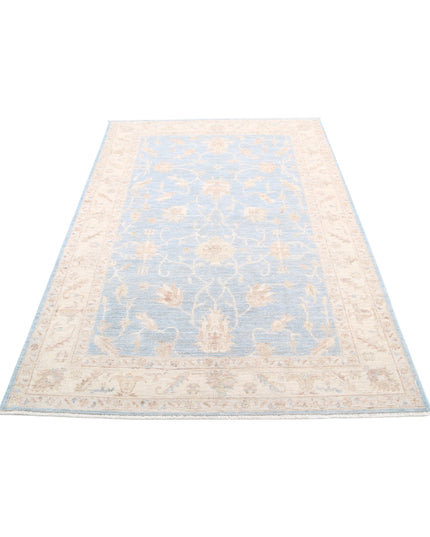Serenity 4' 9" X 6' 11" Hand Knotted Wool Rug 4' 9" X 6' 11" (145 X 211) / Blue / Wool