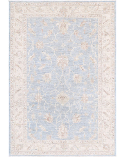 Serenity 4' 9" X 6' 11" Hand Knotted Wool Rug 4' 9" X 6' 11" (145 X 211) / Blue / Wool