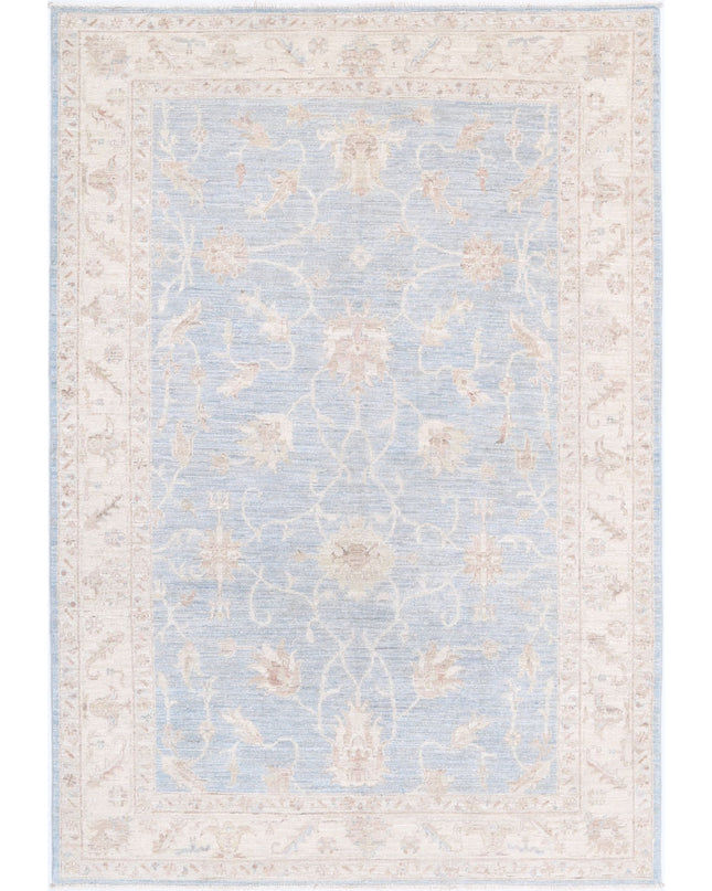 Serenity 4' 9" X 6' 11" Hand Knotted Wool Rug 4' 9" X 6' 11" (145 X 211) / Blue / Wool