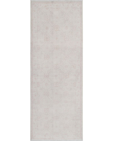Serenity 3' 10" X 11' 2" Hand Knotted Wool Rug 3' 10" X 11' 2" (117 X 340) / Ivory / Wool