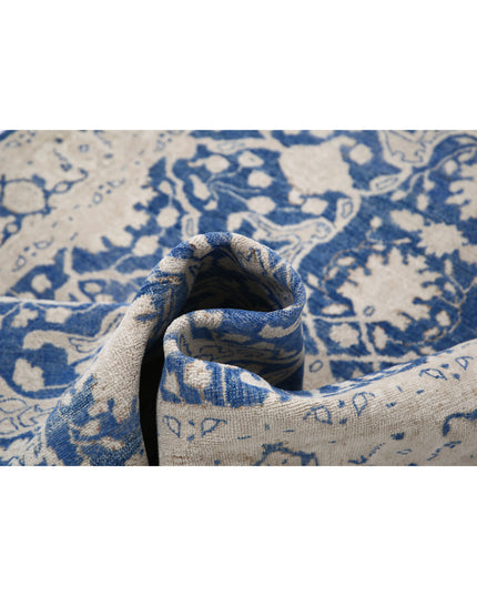 Serenity 4' 3" X 9' 11" Hand Knotted Wool Rug 4' 3" X 9' 11" (130 X 302) / Blue / Wool