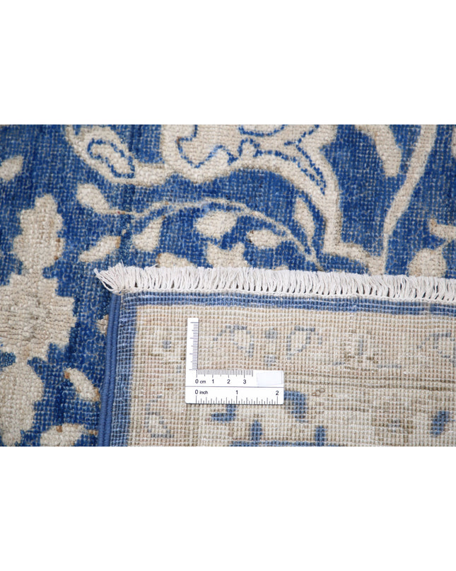 Serenity 4' 3" X 9' 11" Hand Knotted Wool Rug 4' 3" X 9' 11" (130 X 302) / Blue / Wool