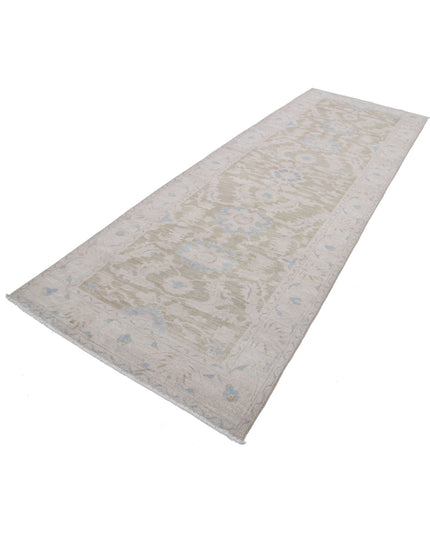 Serenity 4' 2" X 12' 1" Hand Knotted Wool Rug 4' 2" X 12' 1" (127 X 368) / Green / Wool