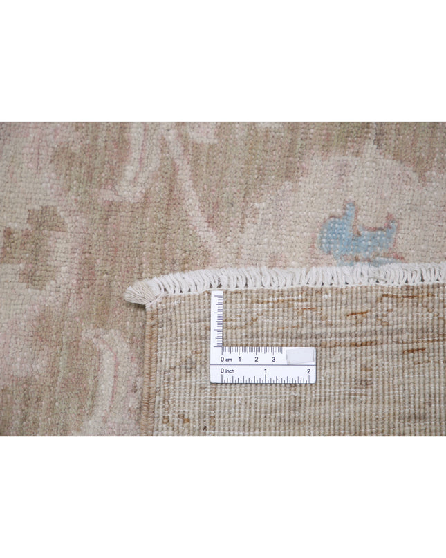 Serenity 4' 2" X 12' 1" Hand Knotted Wool Rug 4' 2" X 12' 1" (127 X 368) / Green / Wool