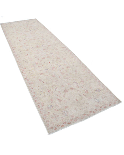 Serenity 3' 5" X 10' 6" Hand Knotted Wool Rug 3' 5" X 10' 6" (104 X 320) / Ivory / Wool