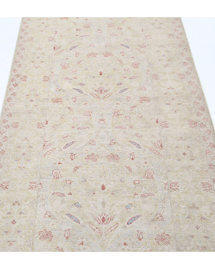 Serenity 3' 5" X 10' 6" Hand Knotted Wool Rug 3' 5" X 10' 6" (104 X 320) / Ivory / Wool