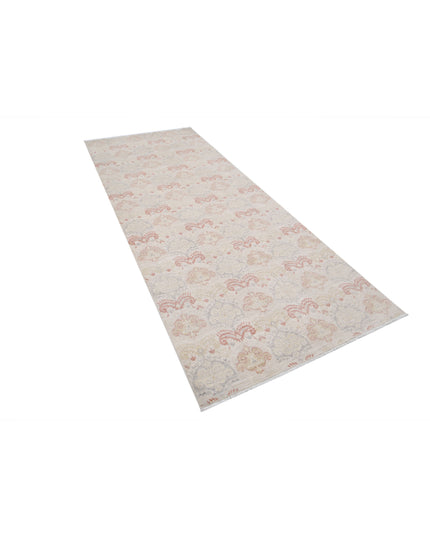 Serenity 4' 0" X 10' 2" Hand Knotted Wool Rug 4' 0" X 10' 2" (122 X 310) / Ivory / Wool