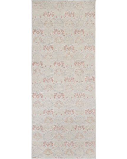 Serenity 4' 0" X 10' 2" Hand Knotted Wool Rug 4' 0" X 10' 2" (122 X 310) / Ivory / Wool