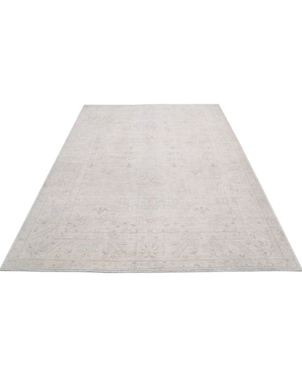 Serenity 6' 1" X 8' 4" Hand Knotted Wool Rug 6' 1" X 8' 4" (185 X 254) / Ivory / Wool