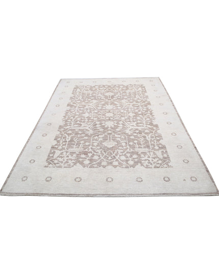 Serenity 6' 0" X 8' 2" Hand Knotted Wool Rug 6' 0" X 8' 2" (183 X 249) / Brown / Wool