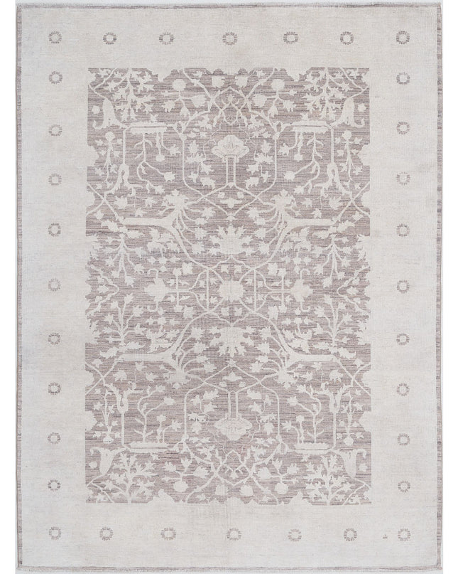 Serenity 6' 0" X 8' 2" Hand Knotted Wool Rug 6' 0" X 8' 2" (183 X 249) / Brown / Wool