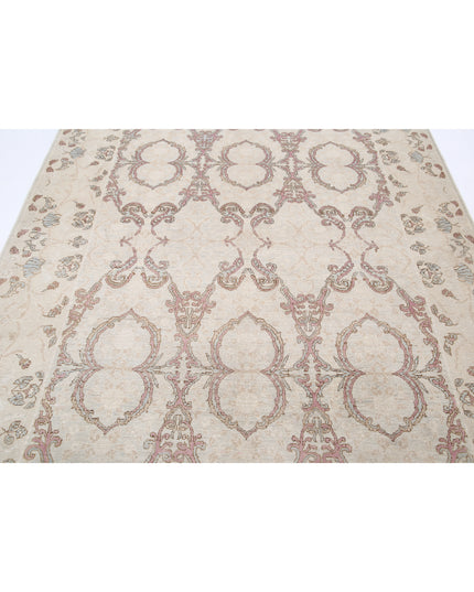 Serenity 6' 4" X 8' 9" Hand Knotted Wool Rug 6' 4" X 8' 9" (193 X 267) / Ivory / Wool