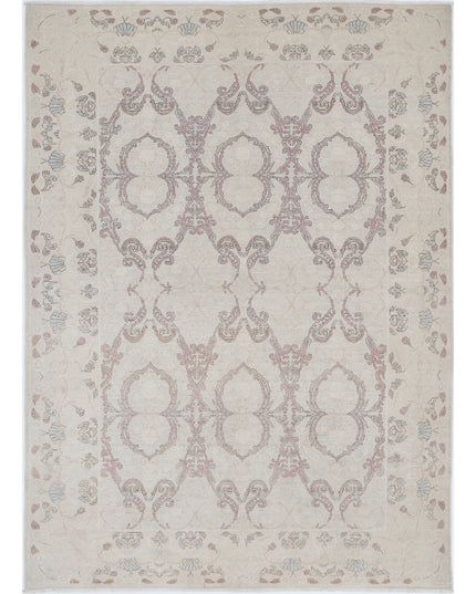 Serenity 6' 4" X 8' 9" Hand Knotted Wool Rug 6' 4" X 8' 9" (193 X 267) / Ivory / Wool