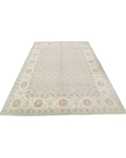 Serenity 6' 1" X 8' 10" Hand Knotted Wool Rug 6' 1" X 8' 10" (185 X 269) / Blue / Wool