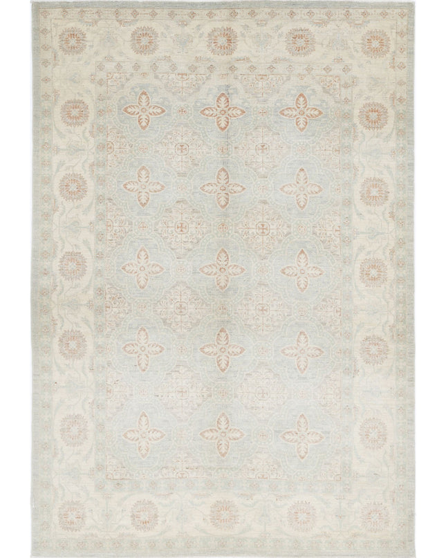 Serenity 6' 1" X 8' 10" Hand Knotted Wool Rug 6' 1" X 8' 10" (185 X 269) / Blue / Wool