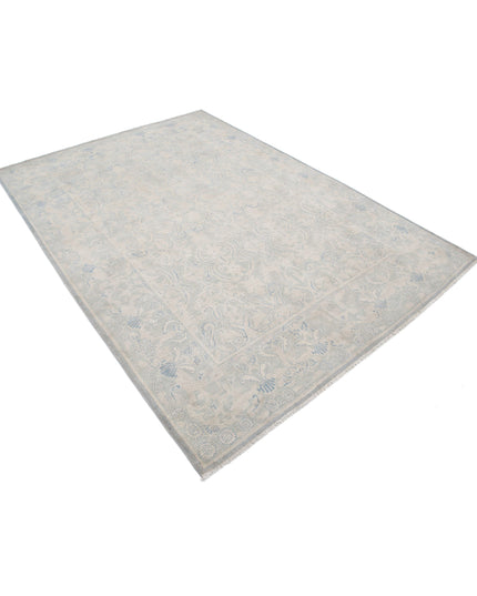 Serenity 5' 11" X 8' 7" Hand Knotted Wool Rug 5' 11" X 8' 7" (180 X 262) / Blue / Wool