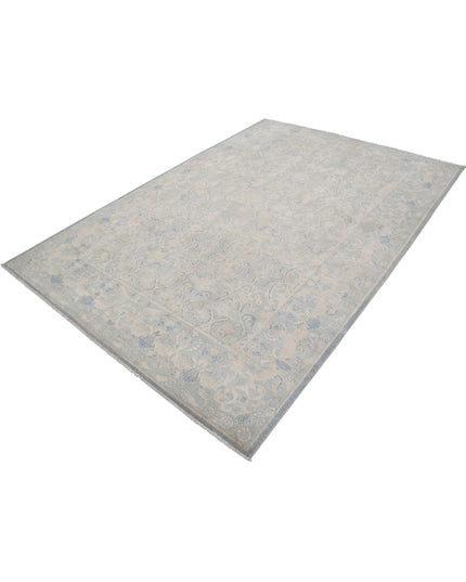 Serenity 5' 11" X 8' 7" Hand Knotted Wool Rug 5' 11" X 8' 7" (180 X 262) / Blue / Wool