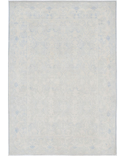 Serenity 5' 11" X 8' 7" Hand Knotted Wool Rug 5' 11" X 8' 7" (180 X 262) / Blue / Wool