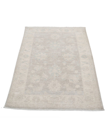 Serenity 3' 1" X 4' 7" Hand Knotted Wool Rug 3' 1" X 4' 7" (94 X 140) / Brown / Wool