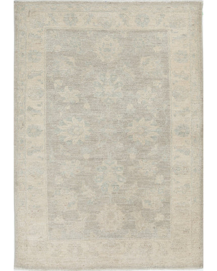 Serenity 3' 1" X 4' 7" Hand Knotted Wool Rug 3' 1" X 4' 7" (94 X 140) / Brown / Wool