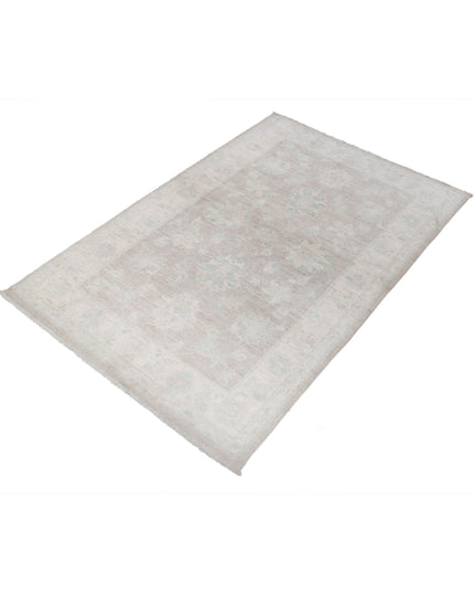 Serenity 3' 2" X 4' 11" Hand Knotted Wool Rug 3' 2" X 4' 11" (97 X 150) / Brown / Wool